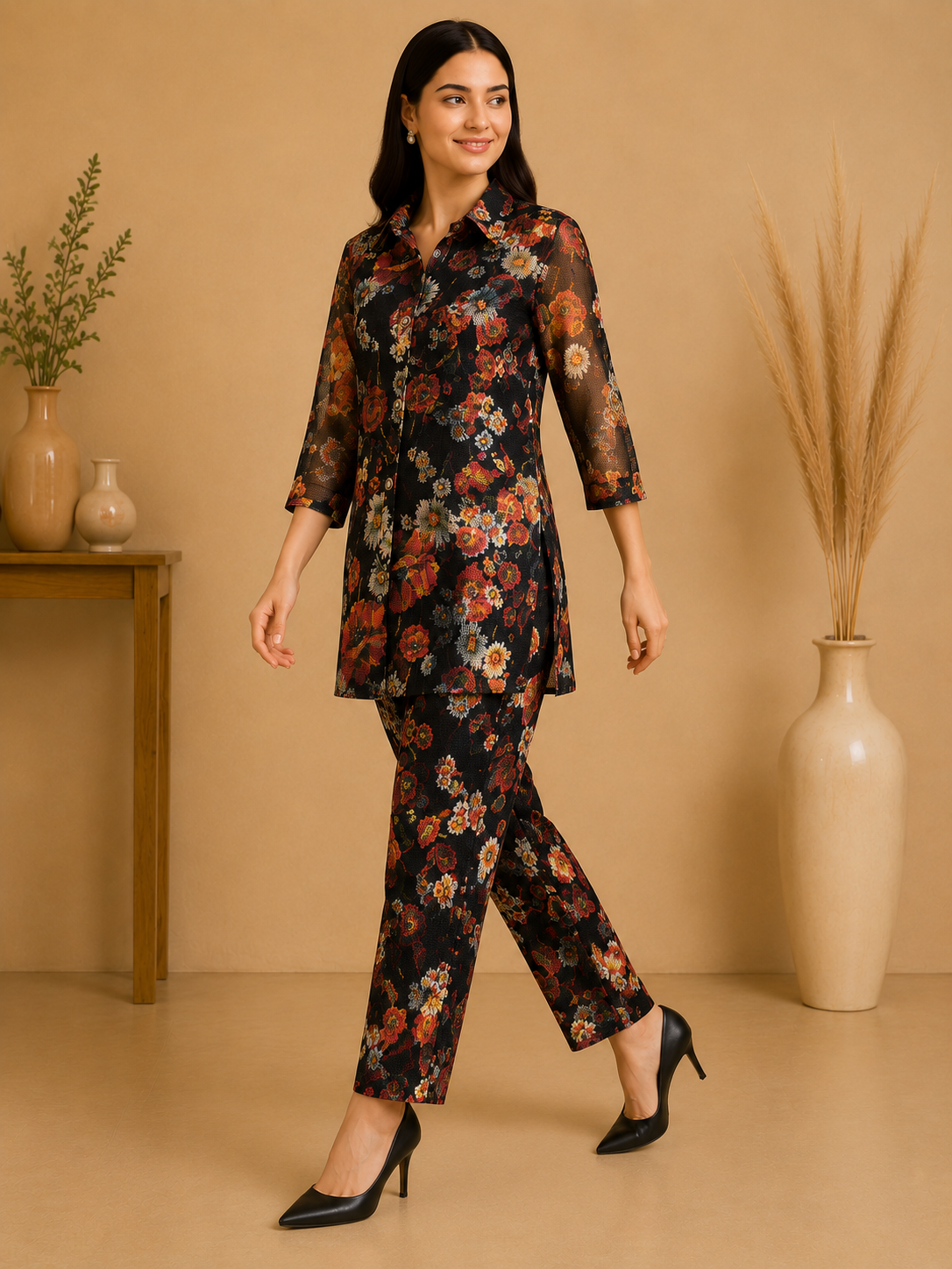 Floral Printed Co-Ord Set 