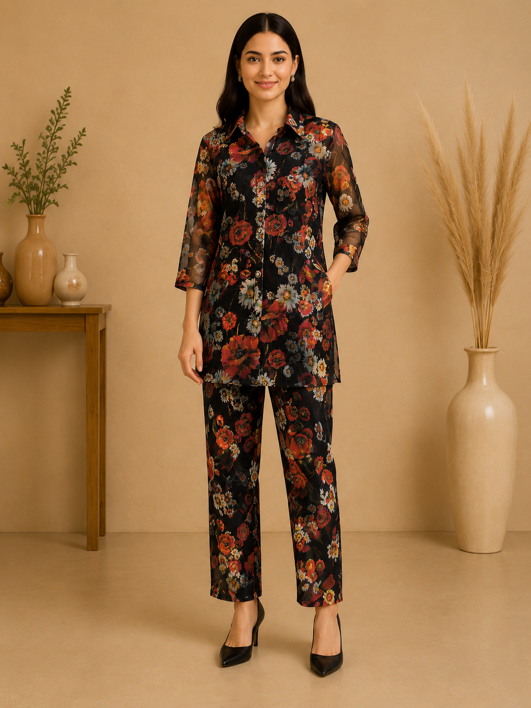 Floral Printed Co-Ord Set 