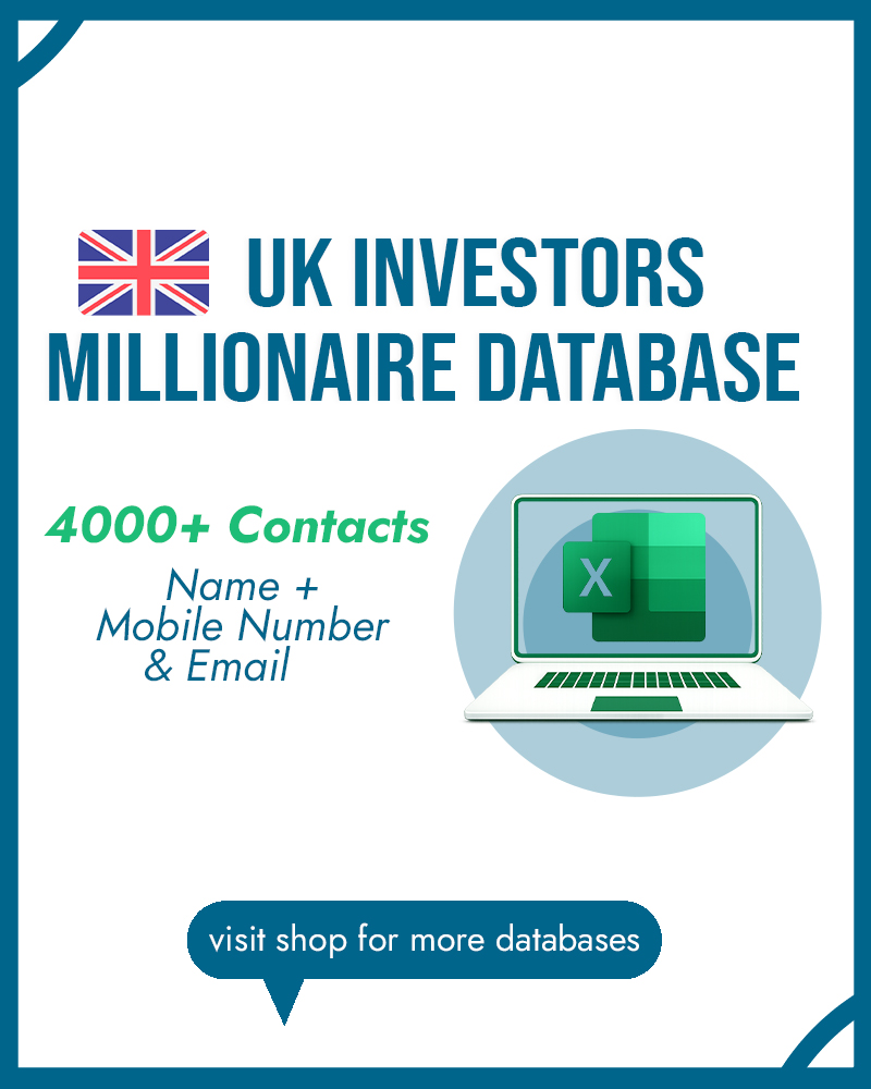 UK Investors Database | United Kingdom Investor Leads | Business & Real Estate Investors List | Excel Download