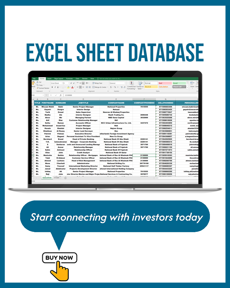UAE Top Executives Leads | CEOs, Directors, Decision Makers | B2B Leads (Excel Download)