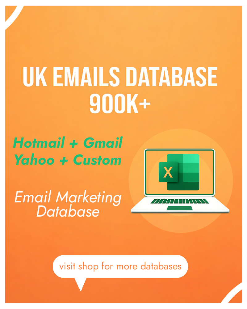 UK Email Database | 900K+ Leads | B2B Marketing Contacts (Excel Download)