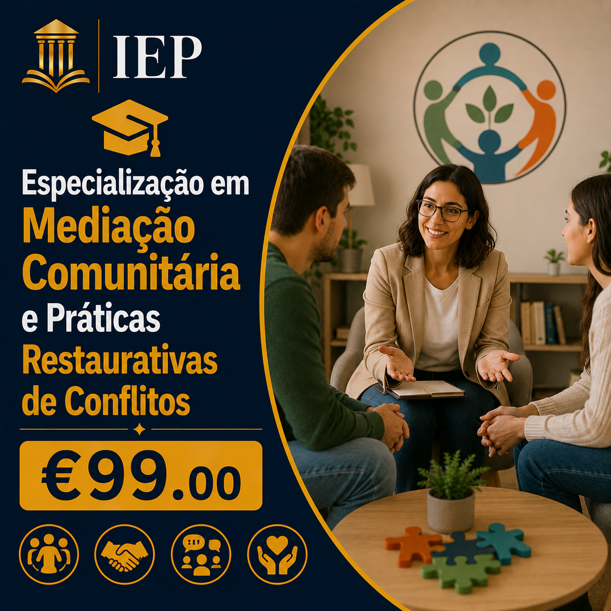 Especialização em Mediação Comunitária e Práticas Restaurativas de Conflitos