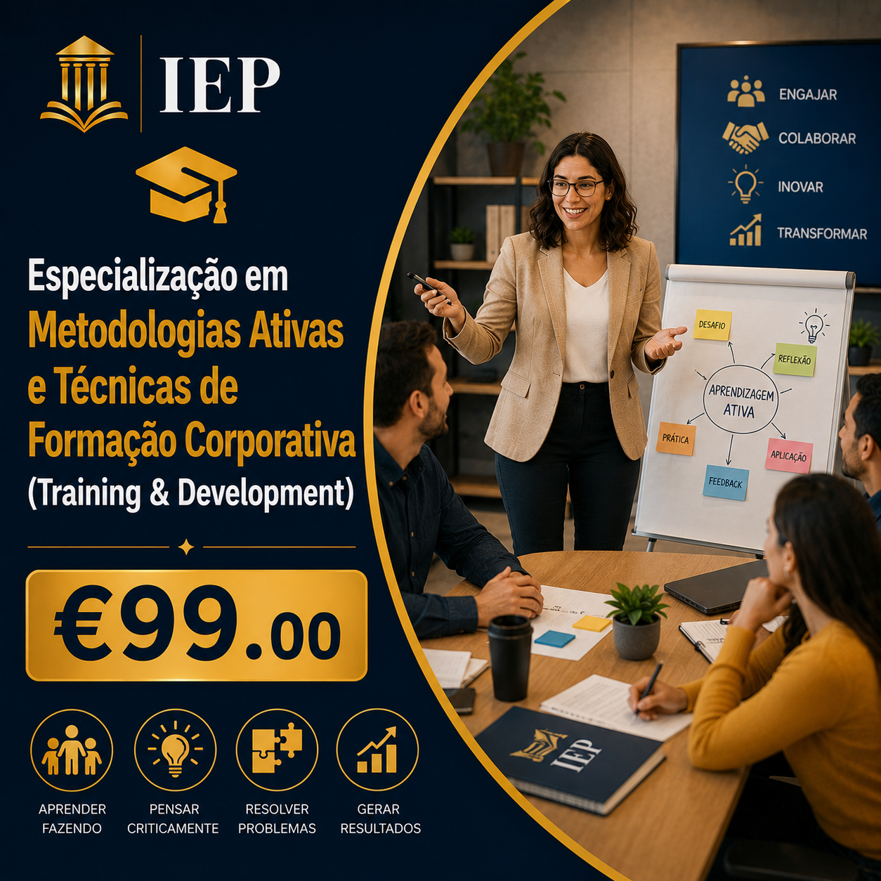 Especialização em Metodologias Ativas e Técnicas de Formação Corporativa (Training & Development)