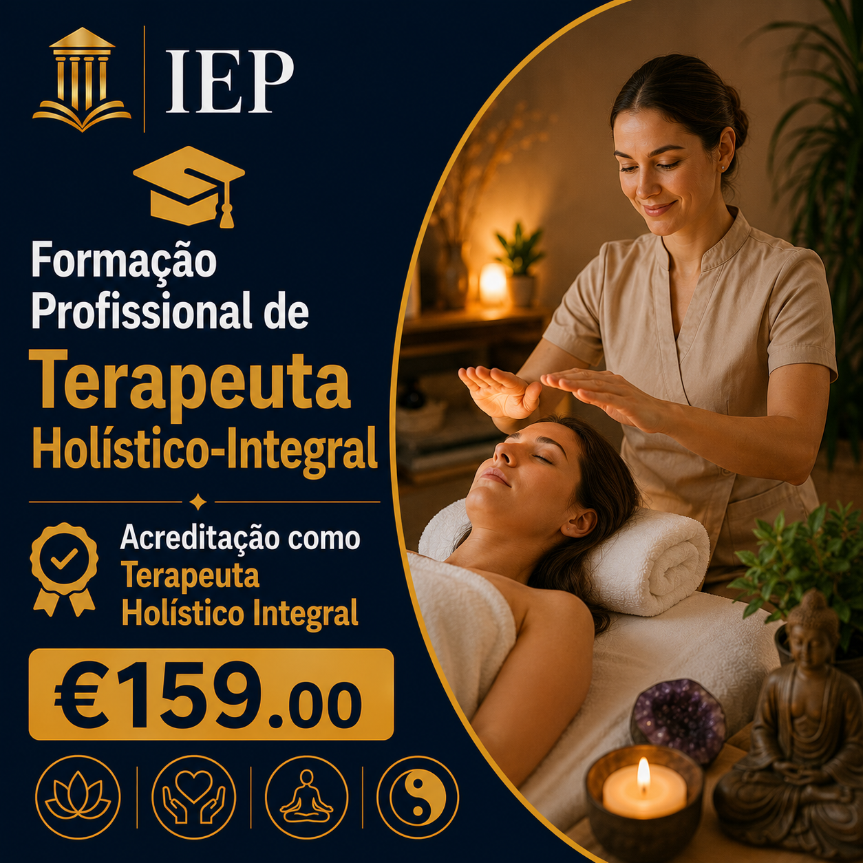 Formação Profissional de Terapeuta Holístico-Integral.  Acreditação como Terapeuta Holístico Integral