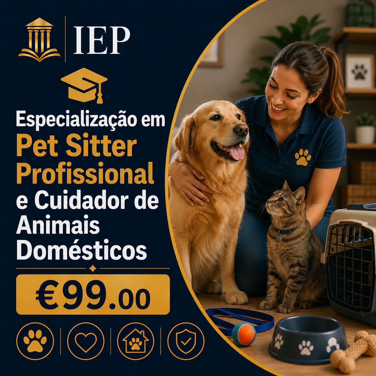 Especialização em Pet Sitter Profissional e Cuidador de Animais Domésticos