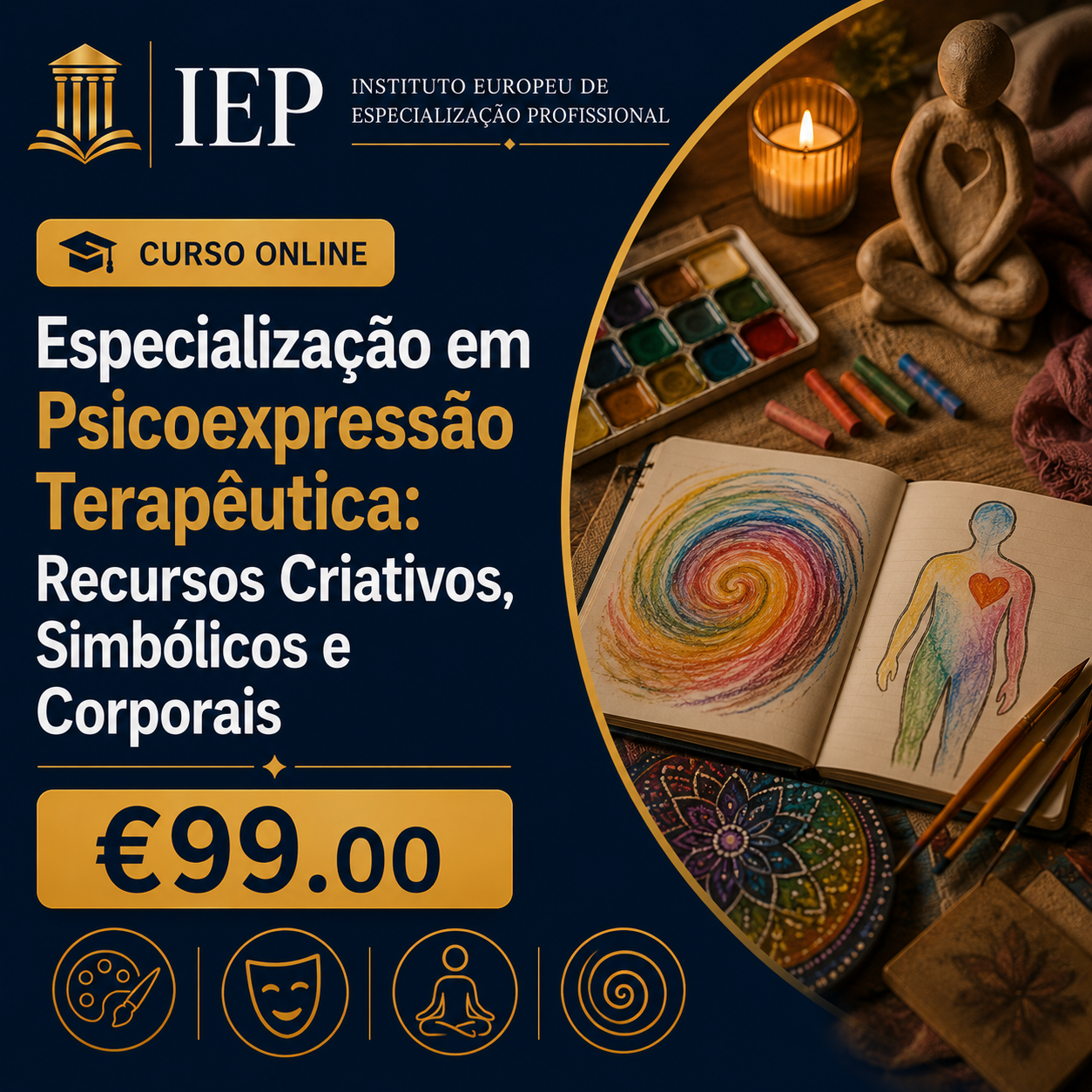 Especialização em Psicoexpressão Terapêutica: Recursos Criativos, Simbólicos e Corporais