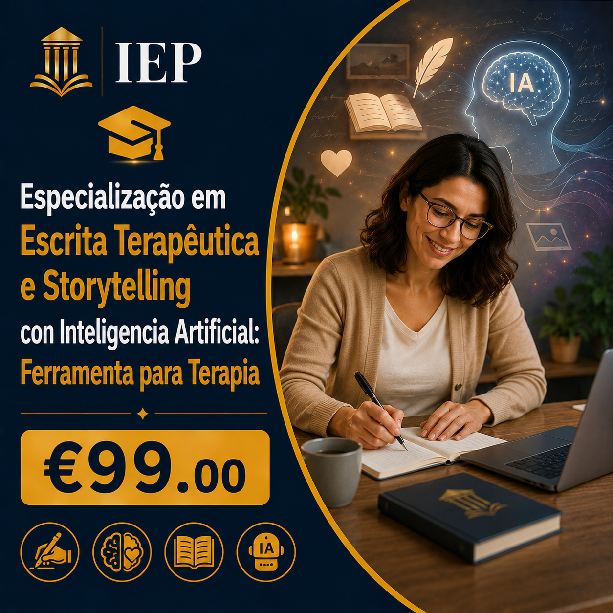 Especialização em Escrita Terapêutica e Storytelling con Inteligencia Artificial: Ferramenta para Terapia