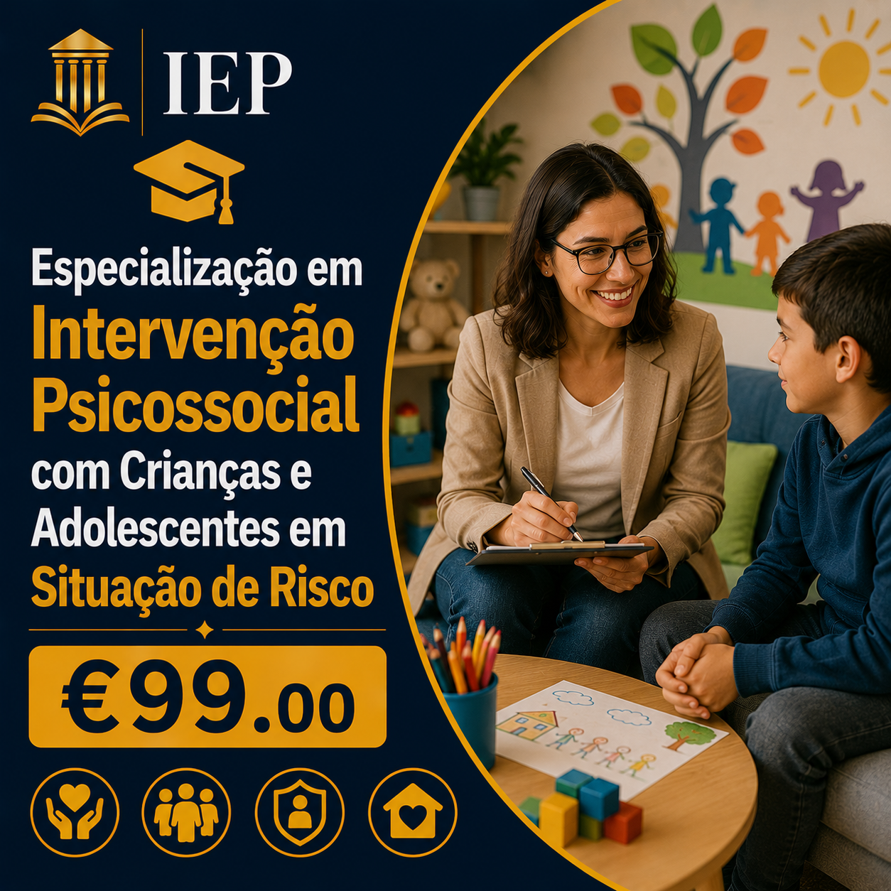 Especialização em Intervenção Psicossocial com Crianças e Adolescentes em Situação de Risco
