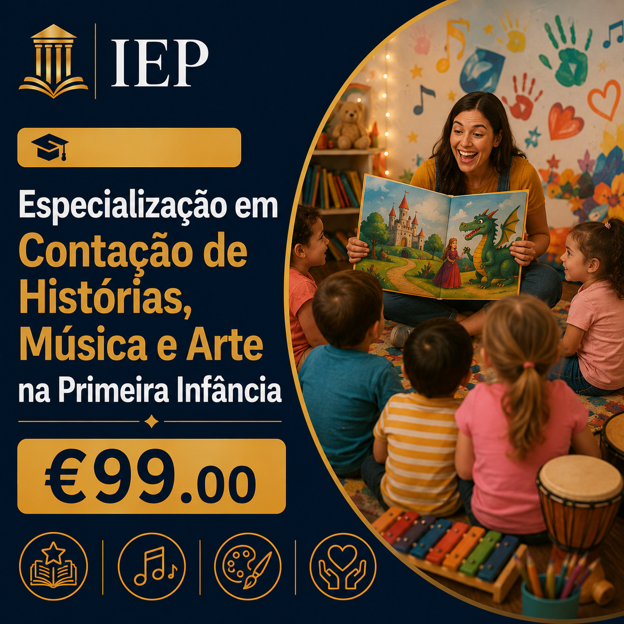 Especialização em Contação de Histórias, Música e Arte na Primeira Infância