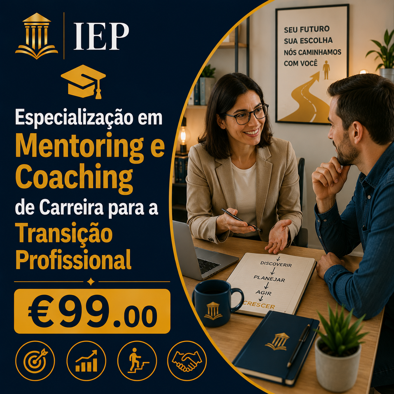 Especialização em Mentoring e Coaching de Carreira para a Transição Profissional