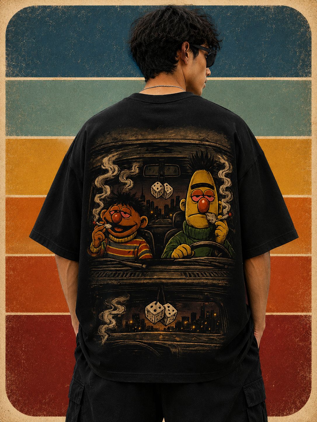 Camiseta ilustrada Blas y Epi