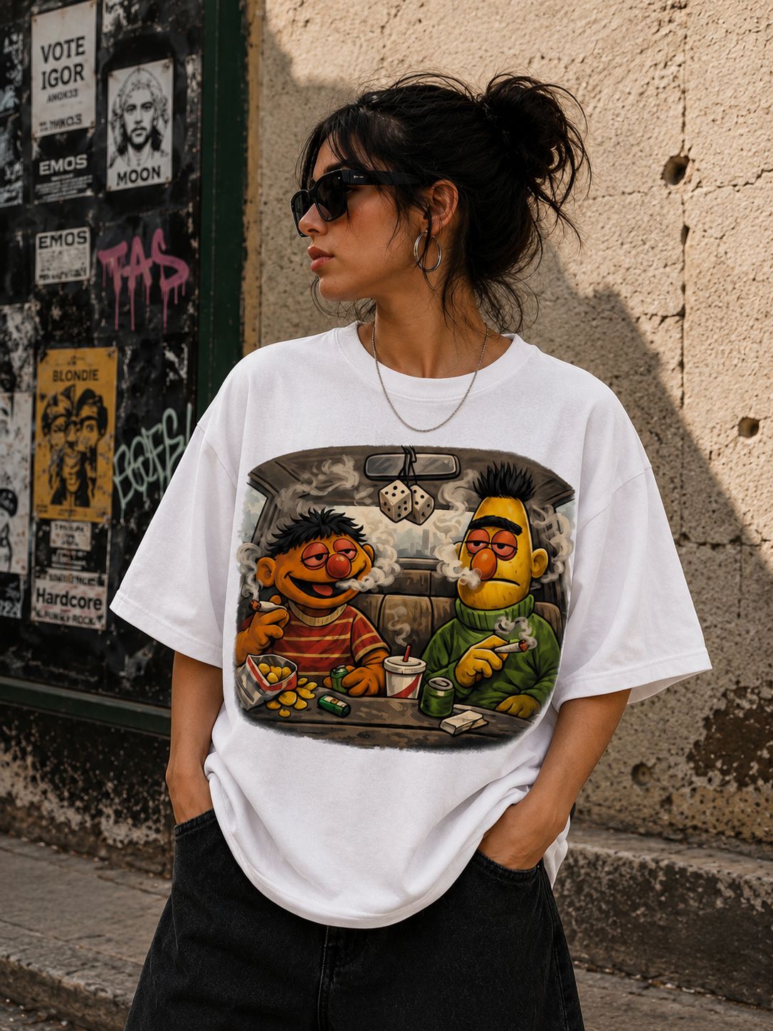 Camiseta ilustrada Blas y Epi