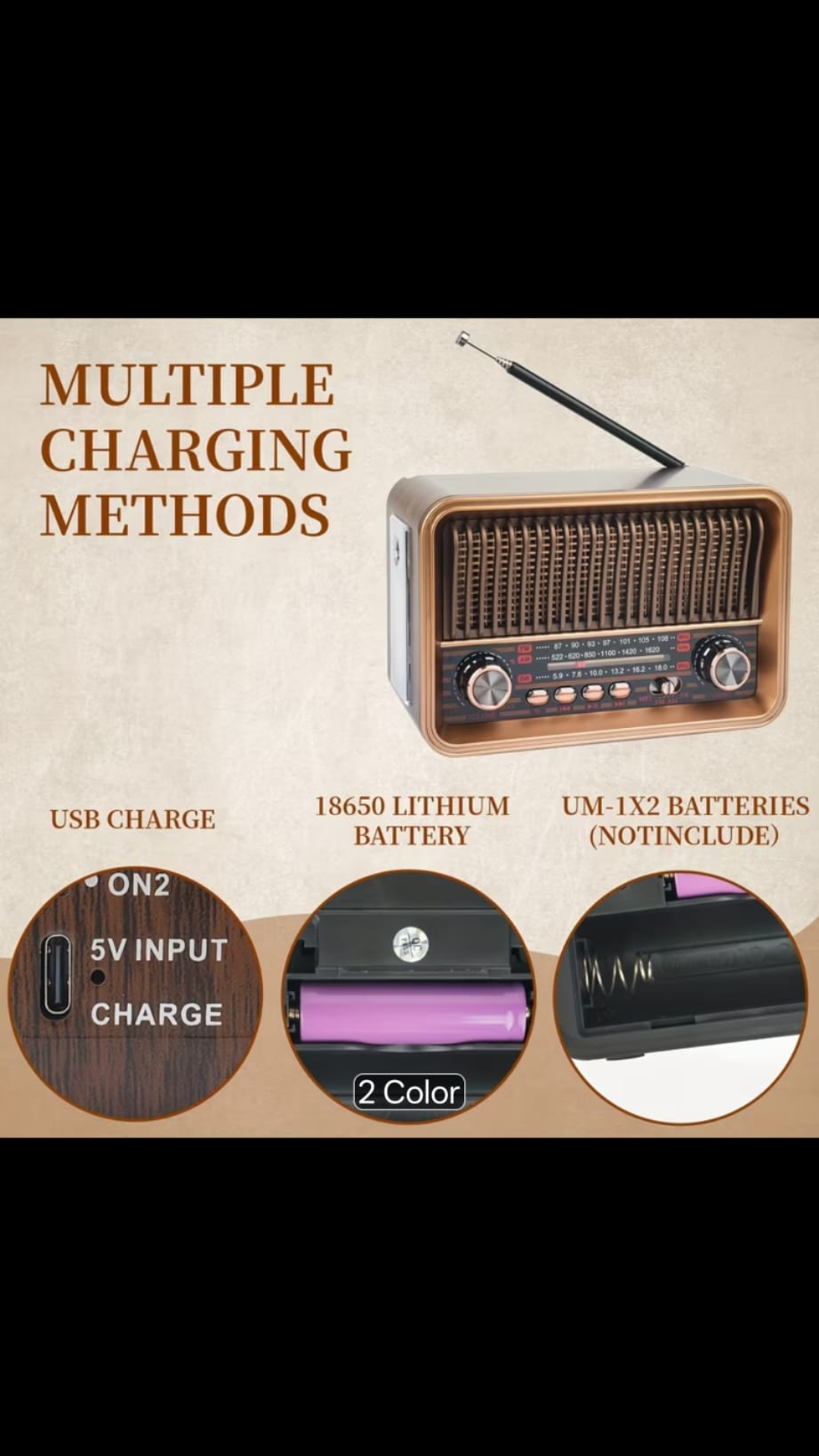 Radio Retro Multifunción