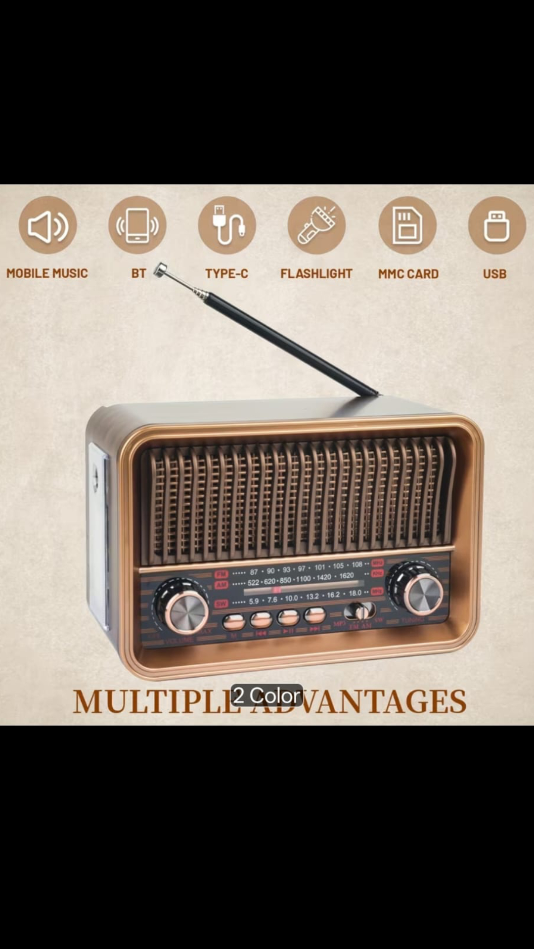 Radio Retro Multifunción