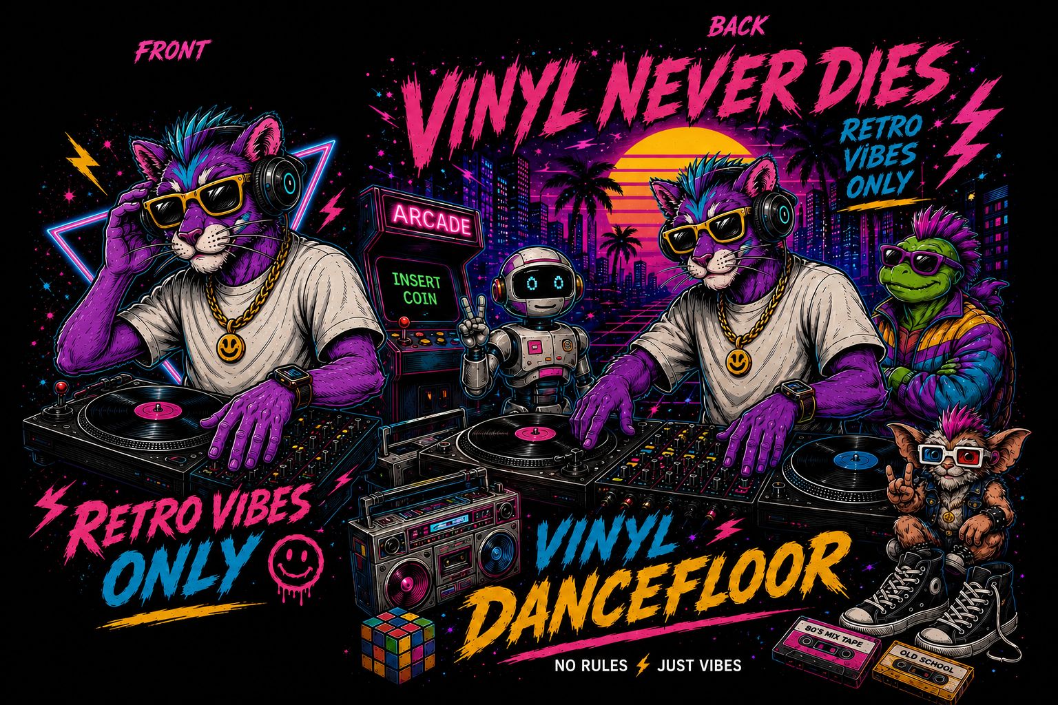 Camiseta 'Vinyl Never Dies'