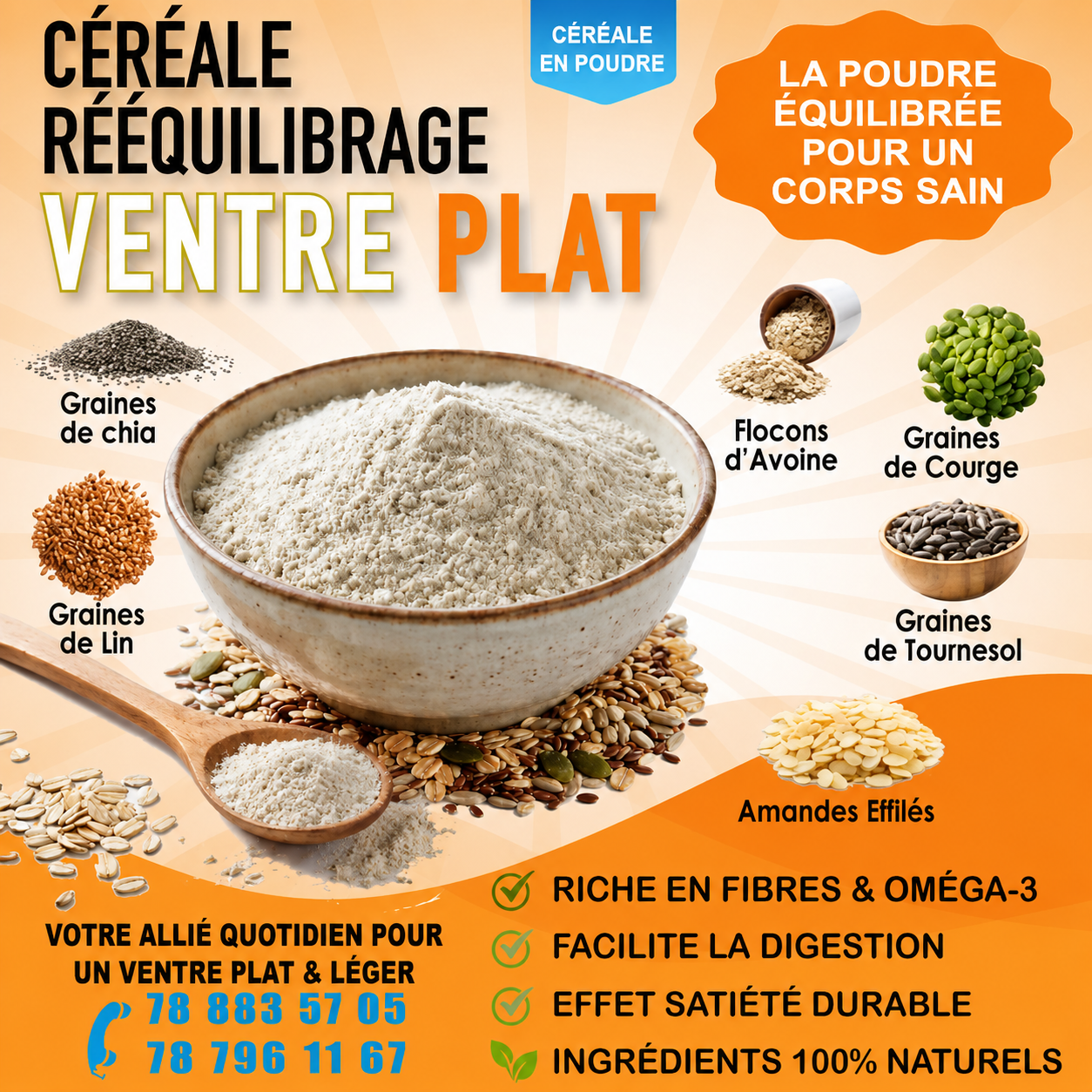Céréale (requilibrage ventre plat)