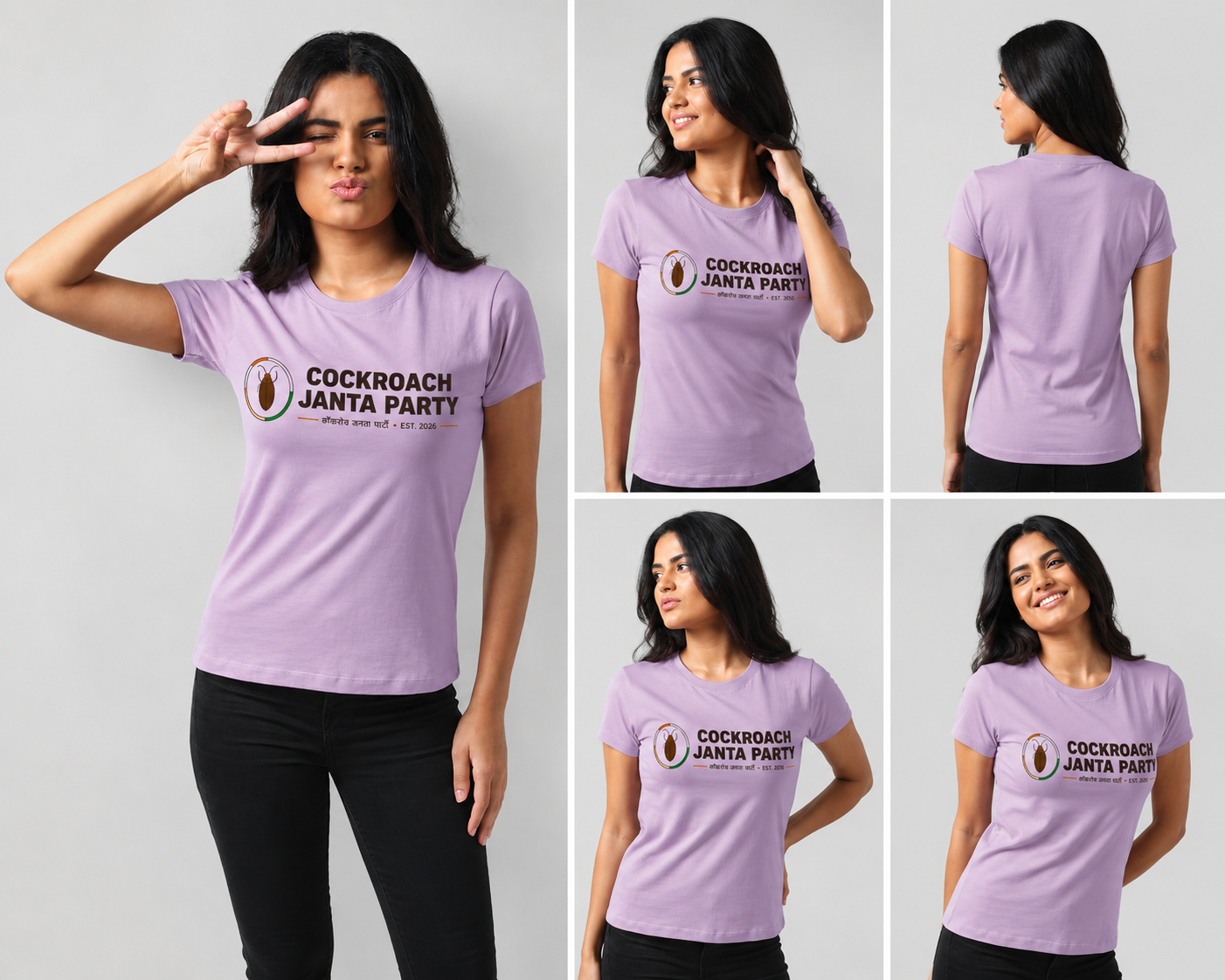 Cockroach Janta Party Women’s Graphic T-Shirt | Attitude Edition