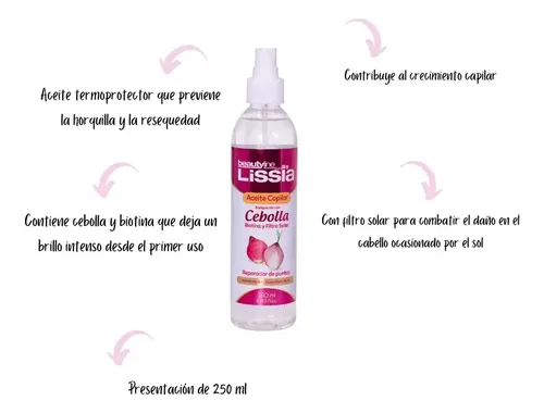 Aceite de cebolla lissia 115ml