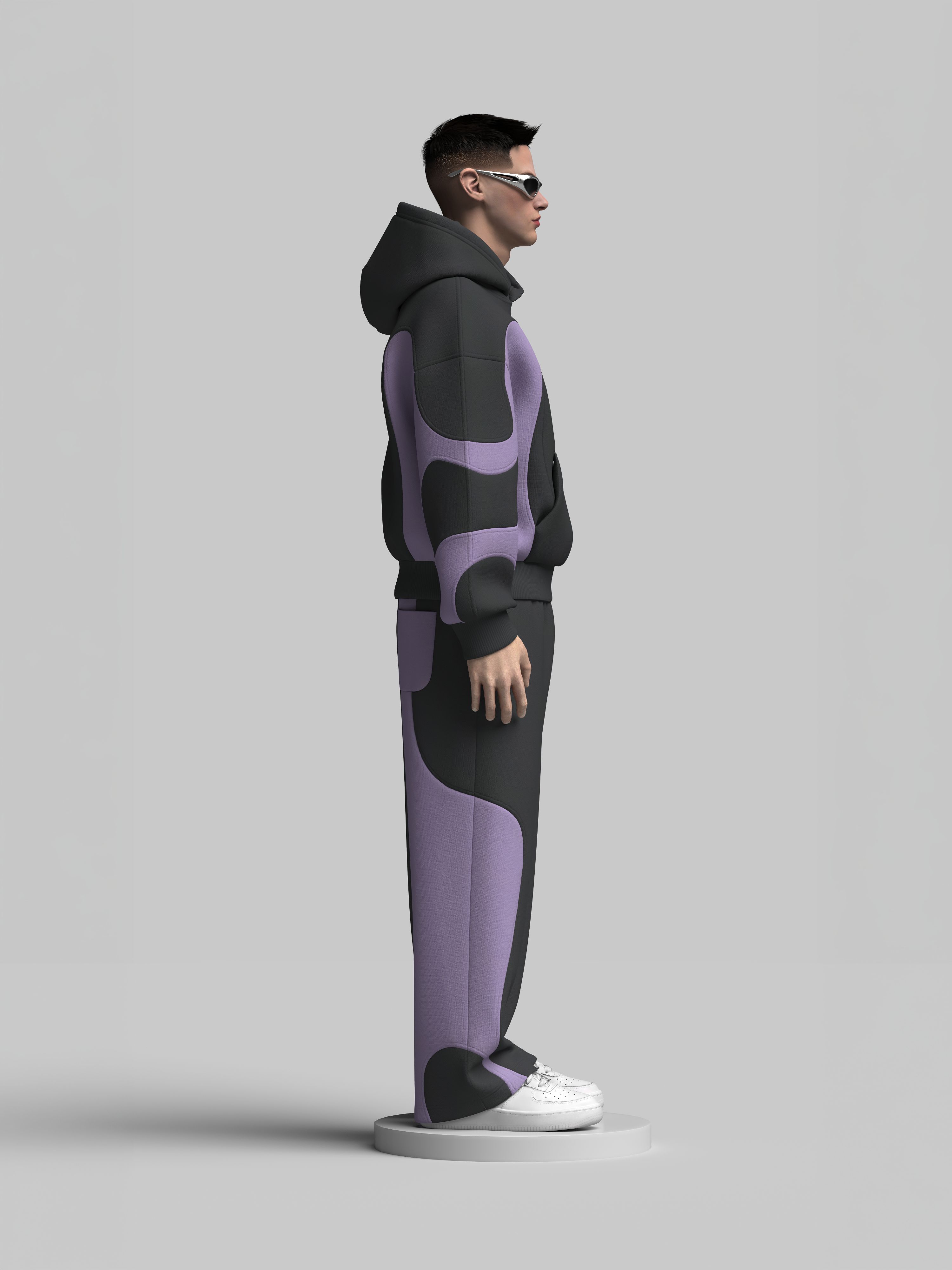 Scuba Hoodie + Cotton Sweatpants Tracksuit Design
