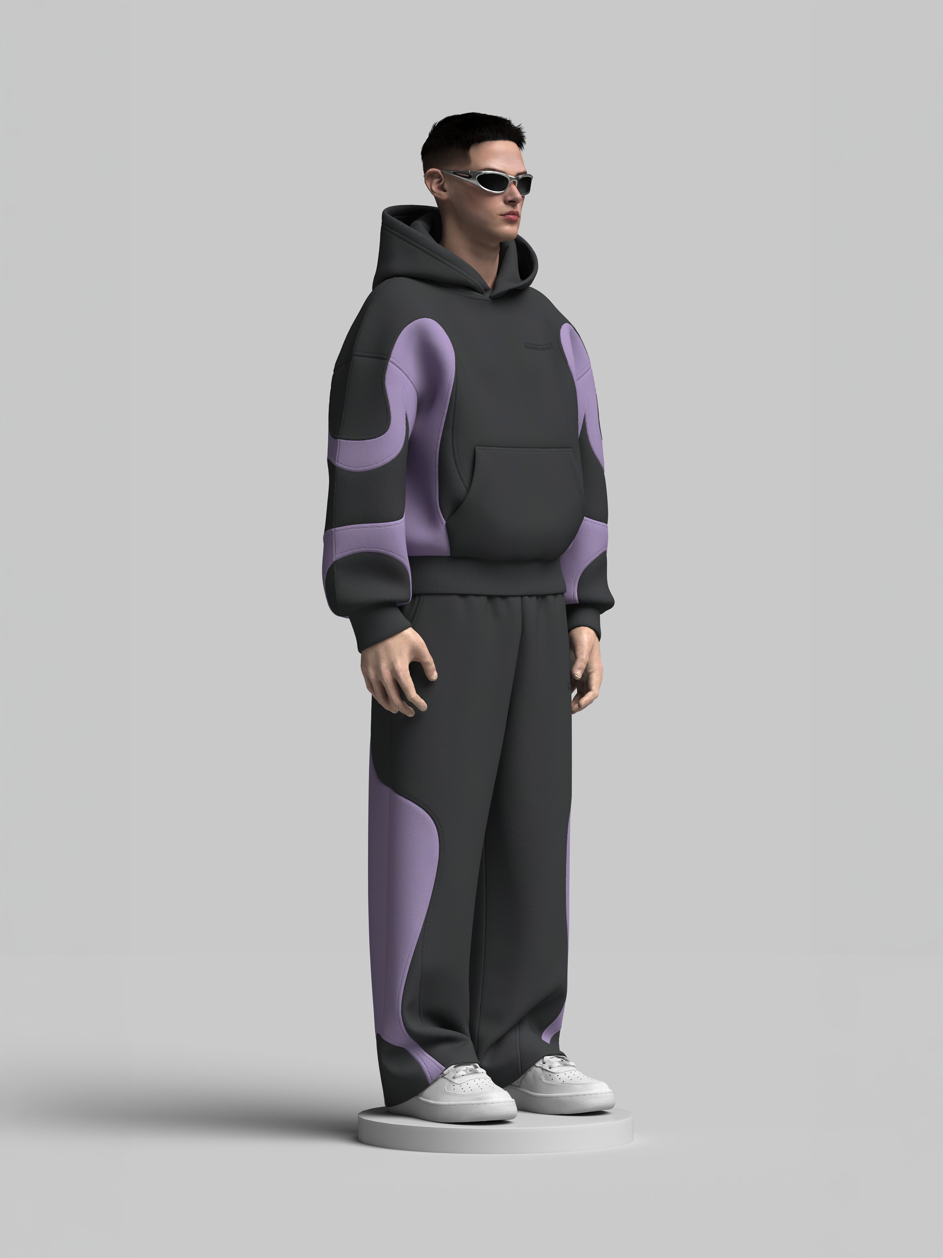 Scuba Hoodie + Cotton Sweatpants Tracksuit Design