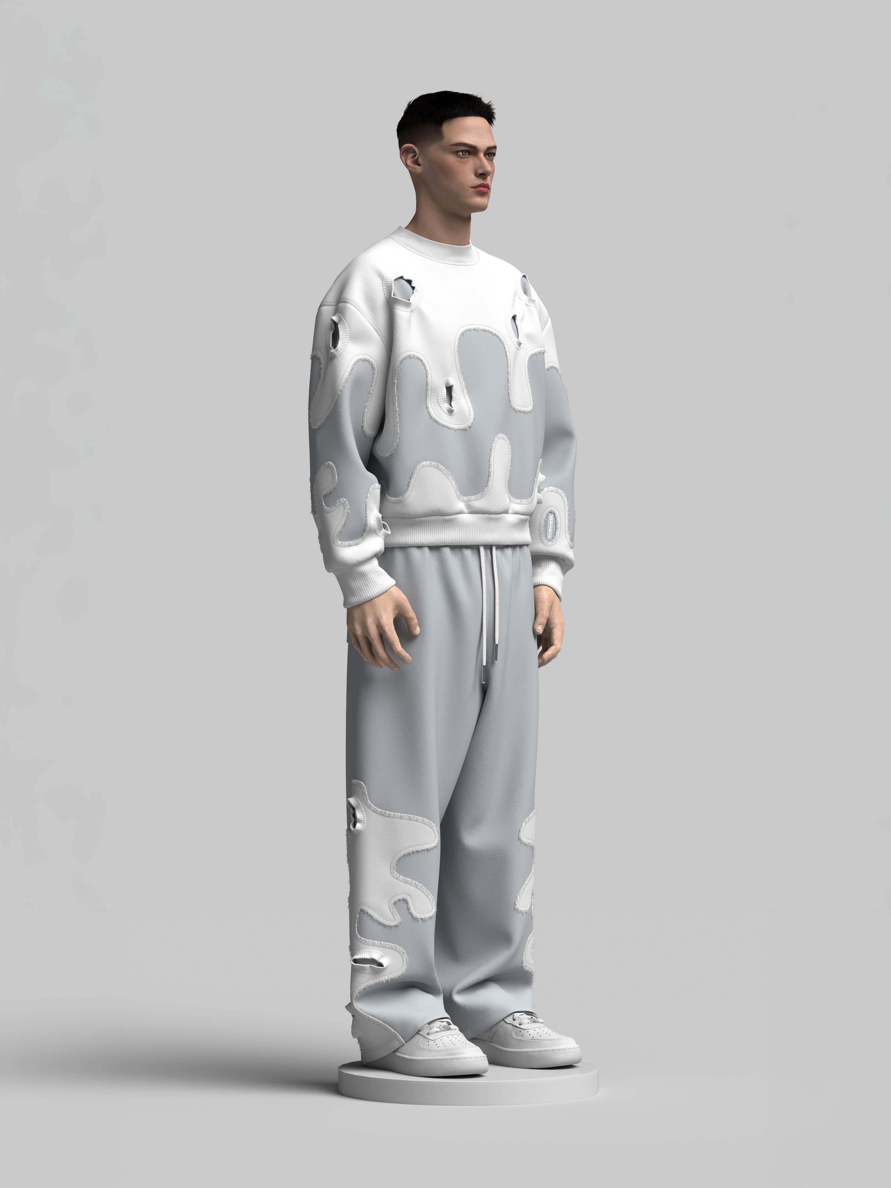 Distressed Sweater + Sweatpants Design