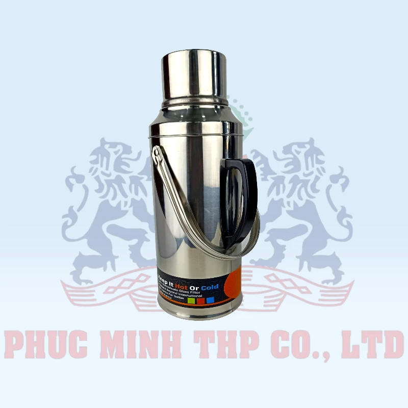 Phích nước inox Joint silicone 3.2L - Bình thủy inox lớn dung tích 3.2L - HP 312