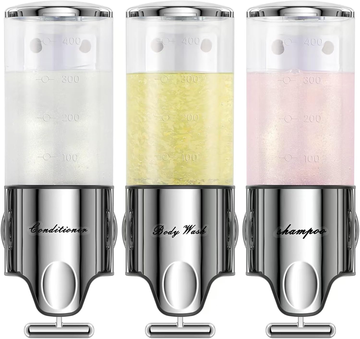 Wall-Mounted Triple Soap Dispenser