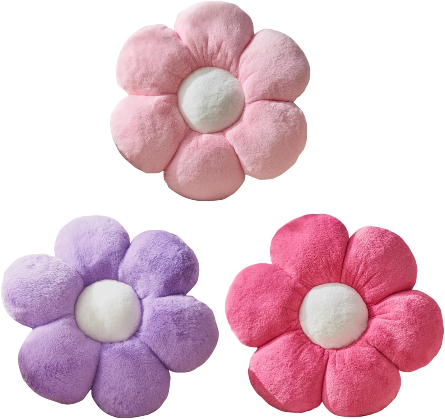 Plush Flower Cushion Set