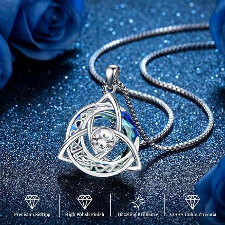 Celtic Knot Crystal Necklace