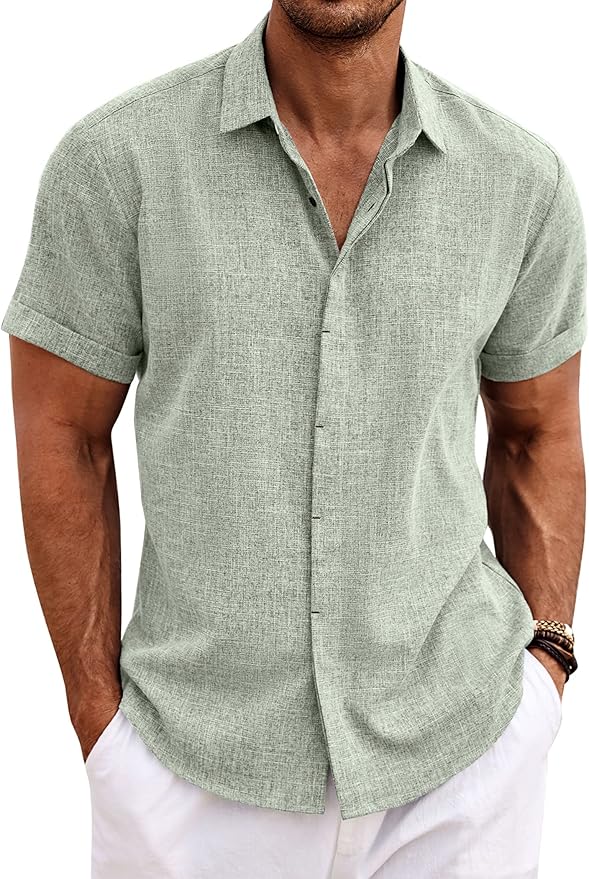 Men's Linen Short Sleeve Shirt