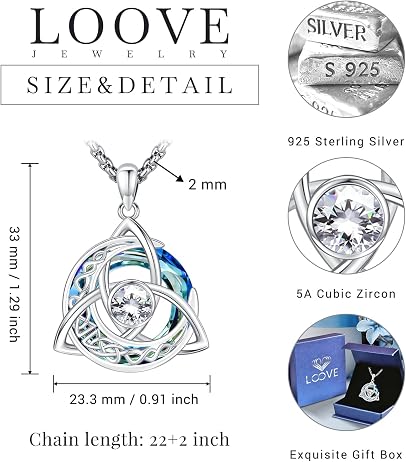 Celtic Knot Crystal Necklace