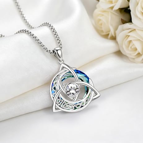 Celtic Knot Crystal Necklace