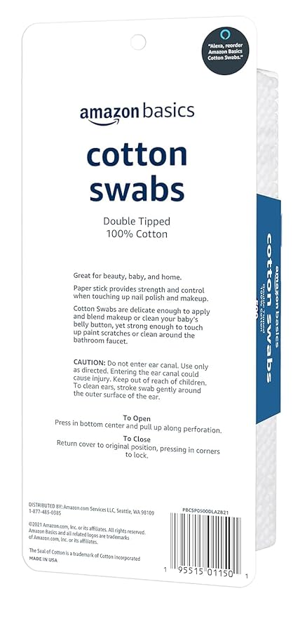 Amazon Basics Cotton Swabs