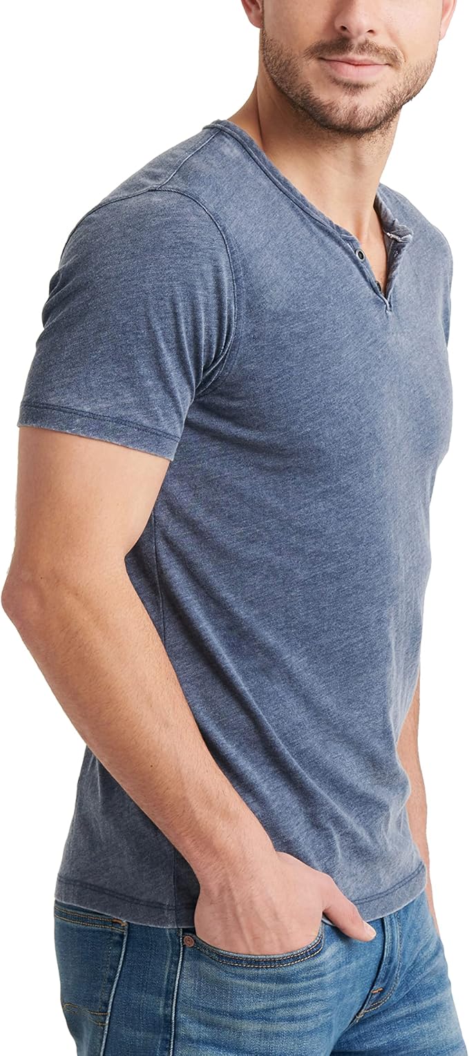 Men's Vintage Blue Henley T-Shirt