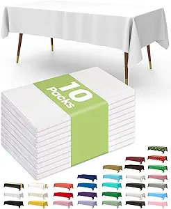 10 Pack White Tablecloths