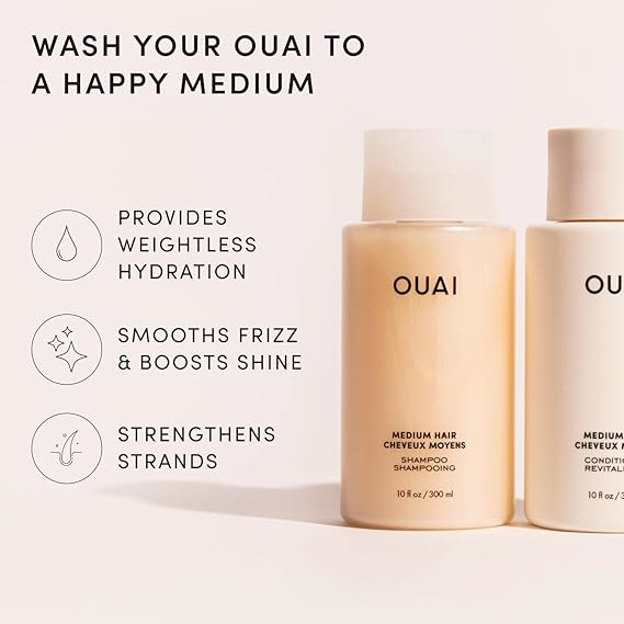 OUAI Medium Hair Shampoo & Conditioner Set