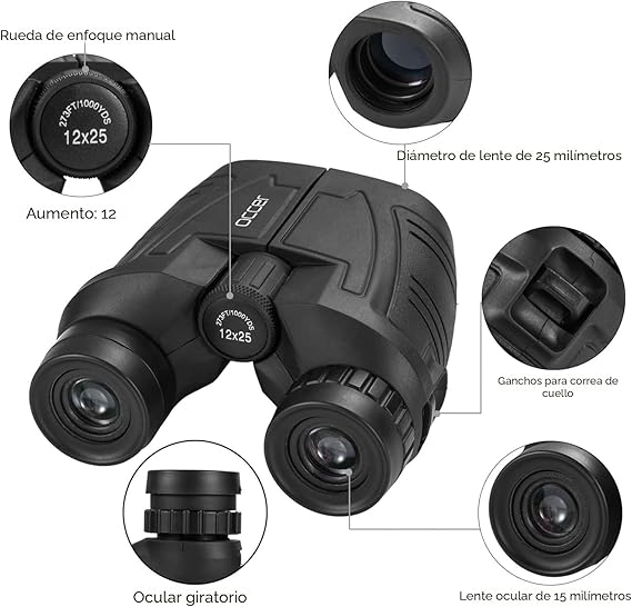 Compact 12x25 Binoculars