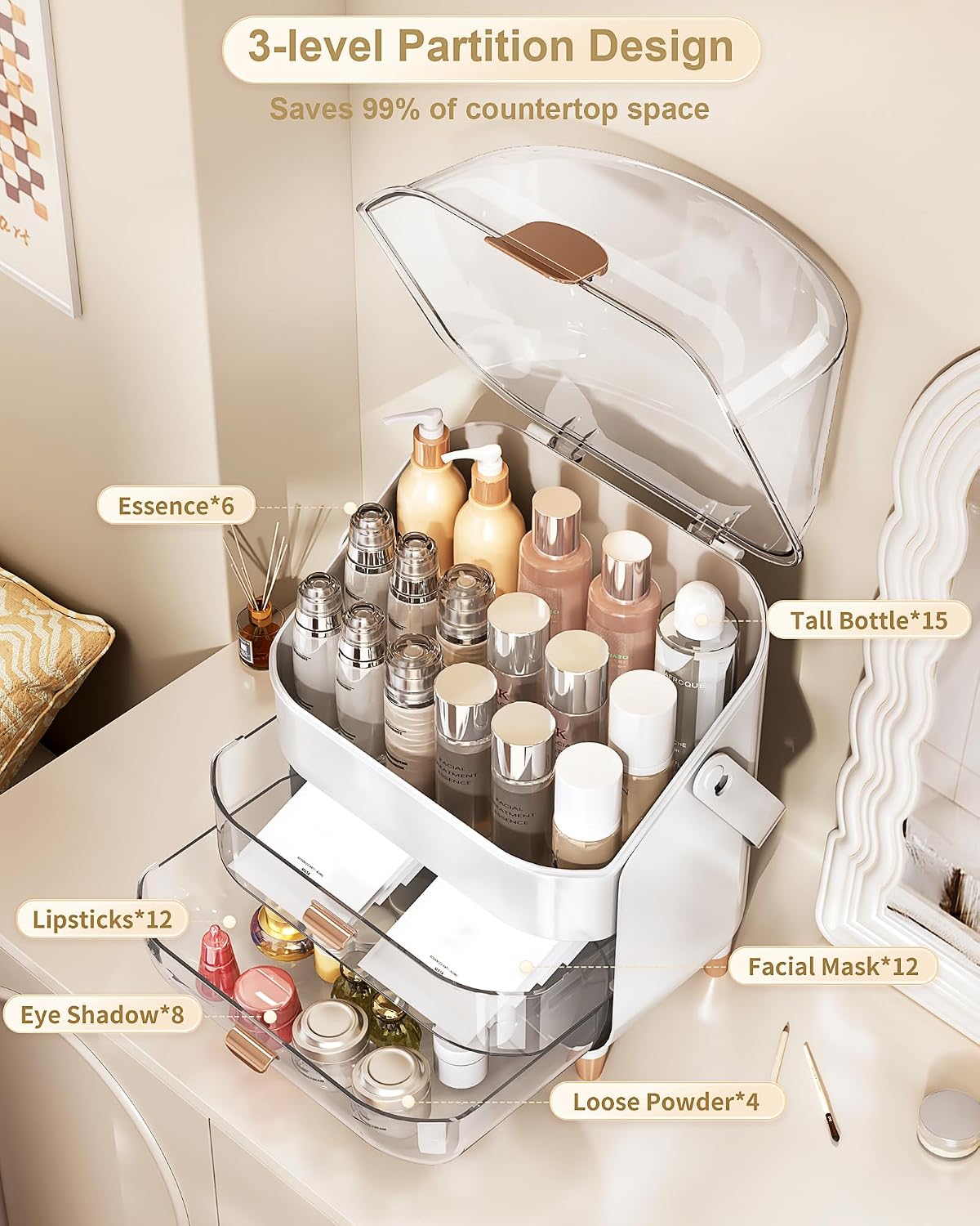 Modern Makeup Organizer
