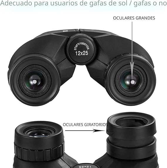 Compact 12x25 Binoculars