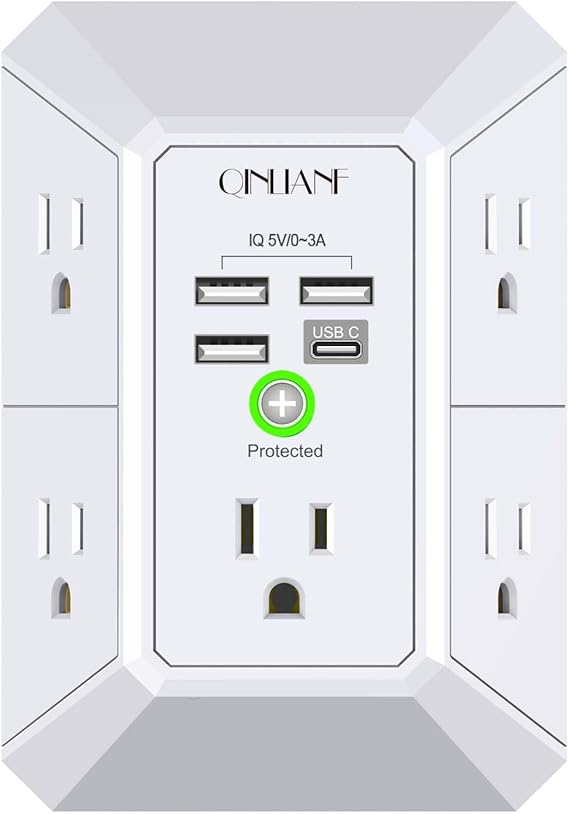 5 AC Outlets Surge Protector