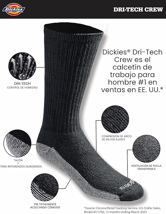 Men's Athletic Crew Socks 6-Pack