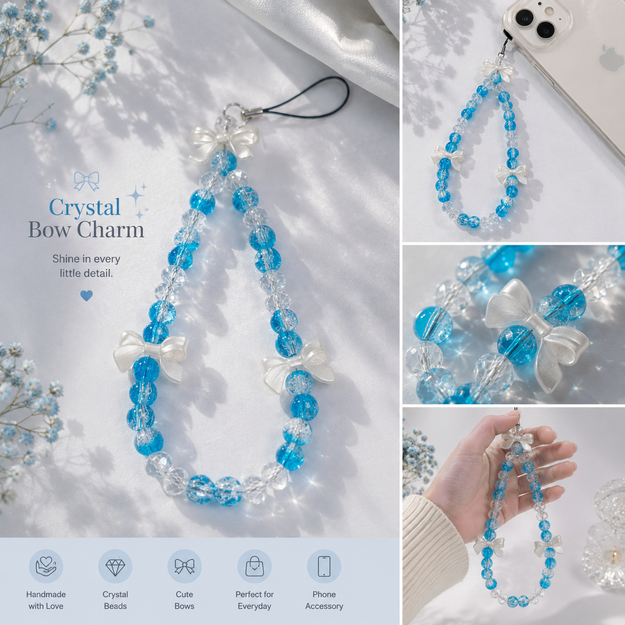 Crystal Bow Charm