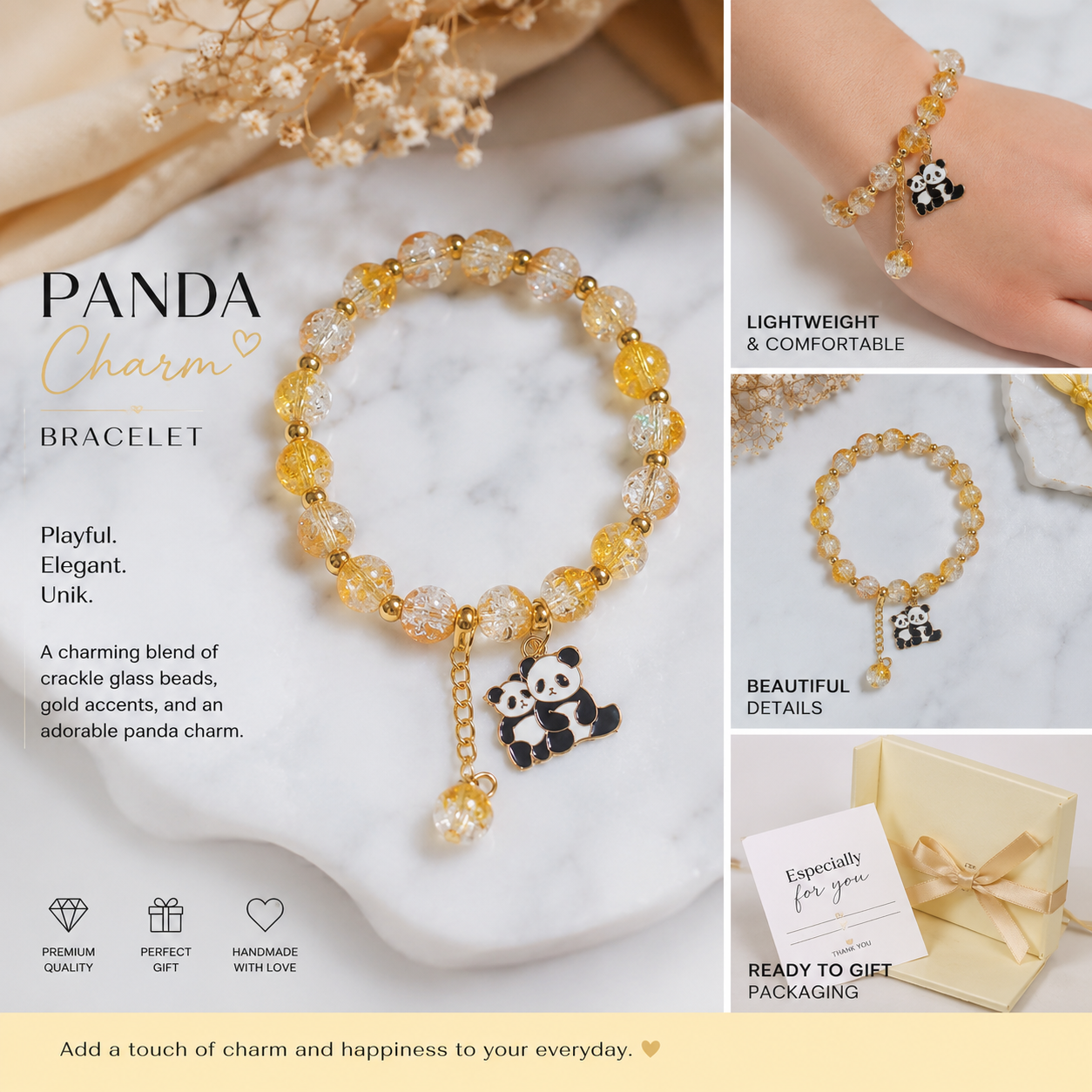 Panda Charm Bracelet