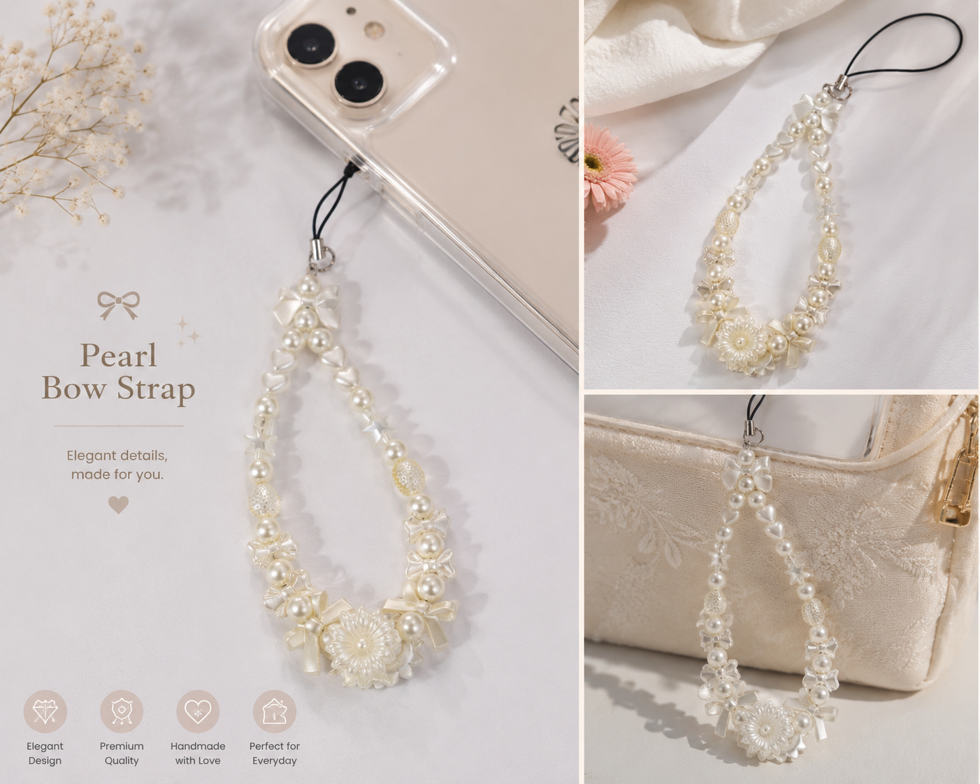 Pearl Bow Strap