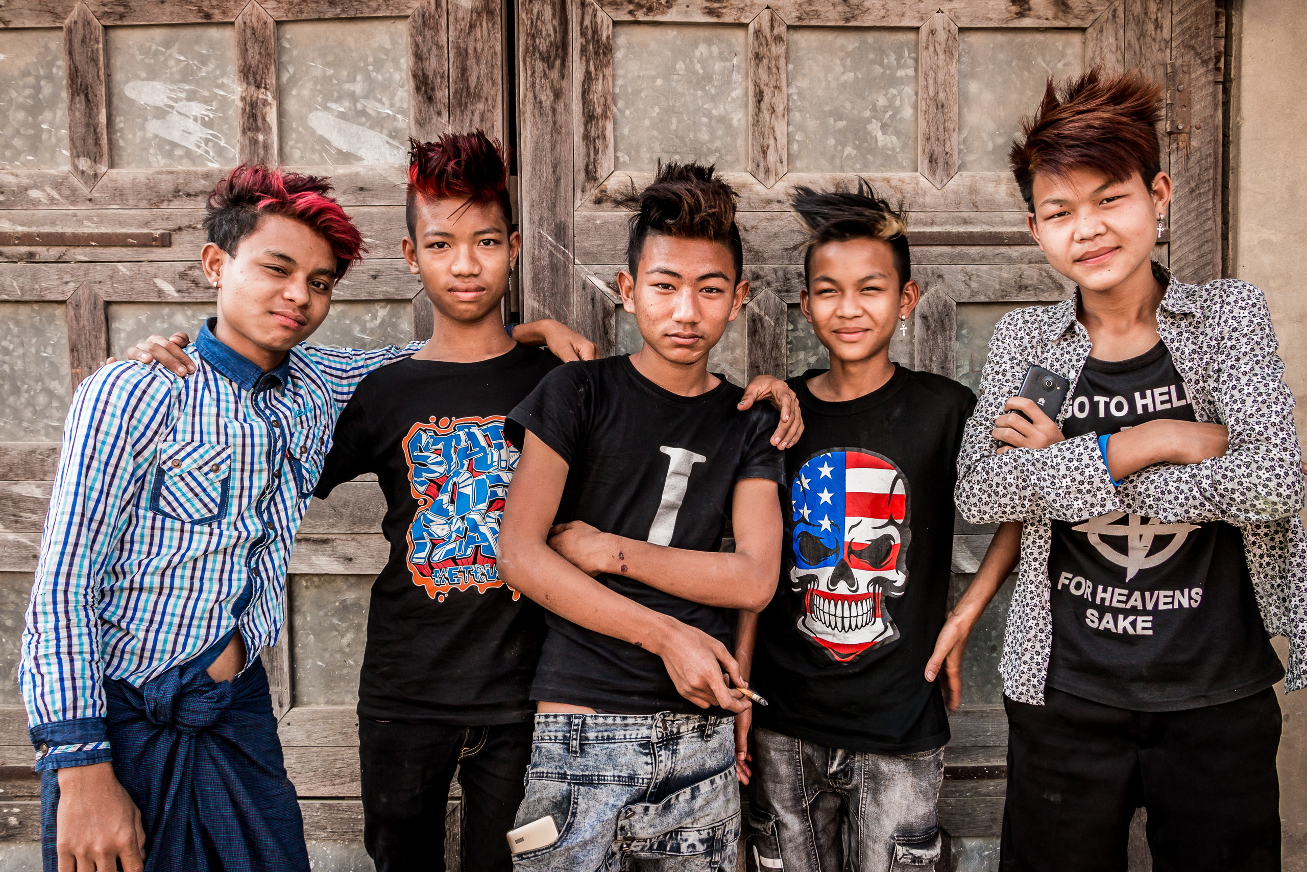 Urban Teens Portrait, Mhyanmar
