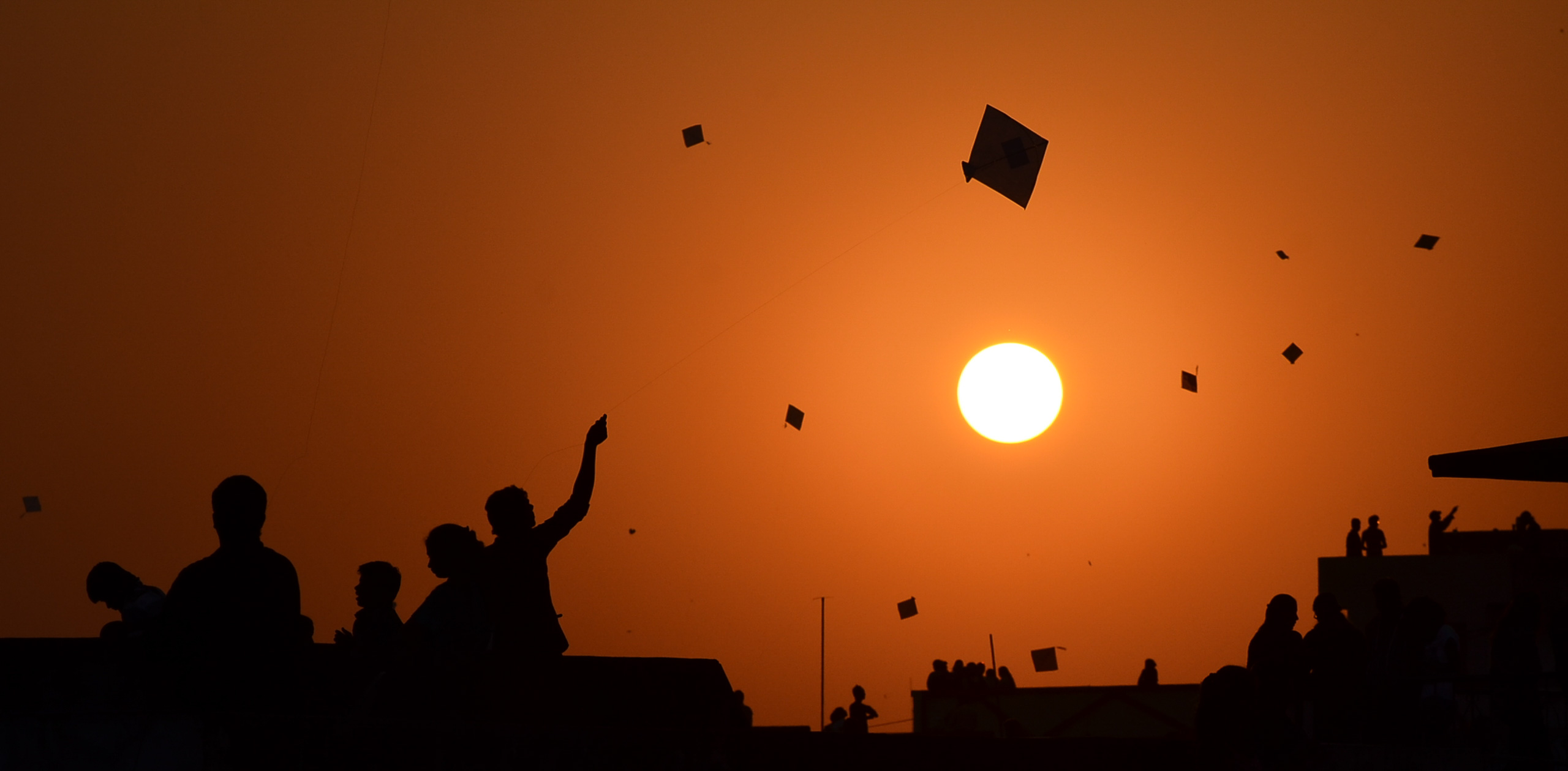 Kite Celebration At Sunset India Photo Print