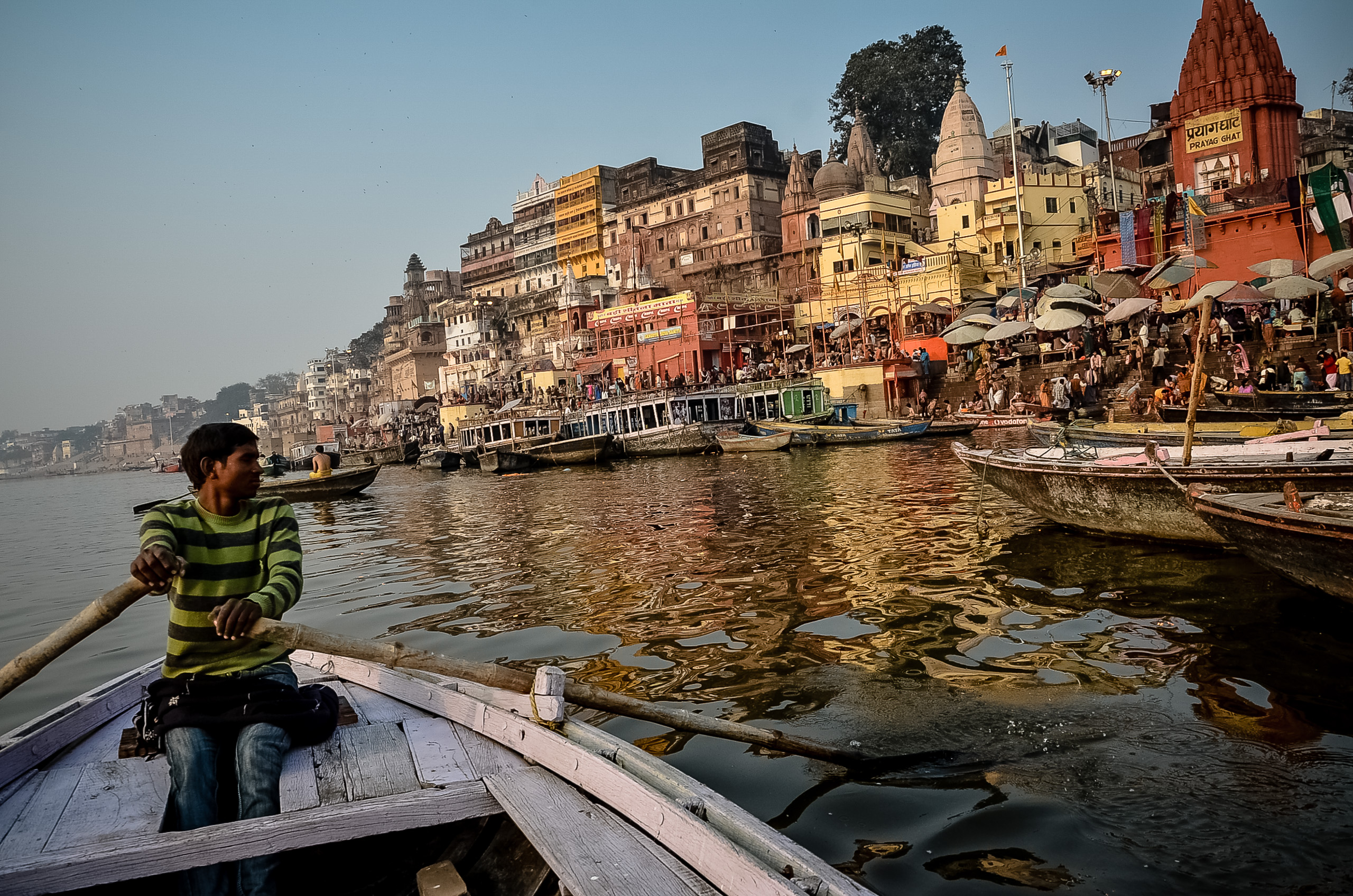 Varanasi Riverside Boat Tour Photo Print