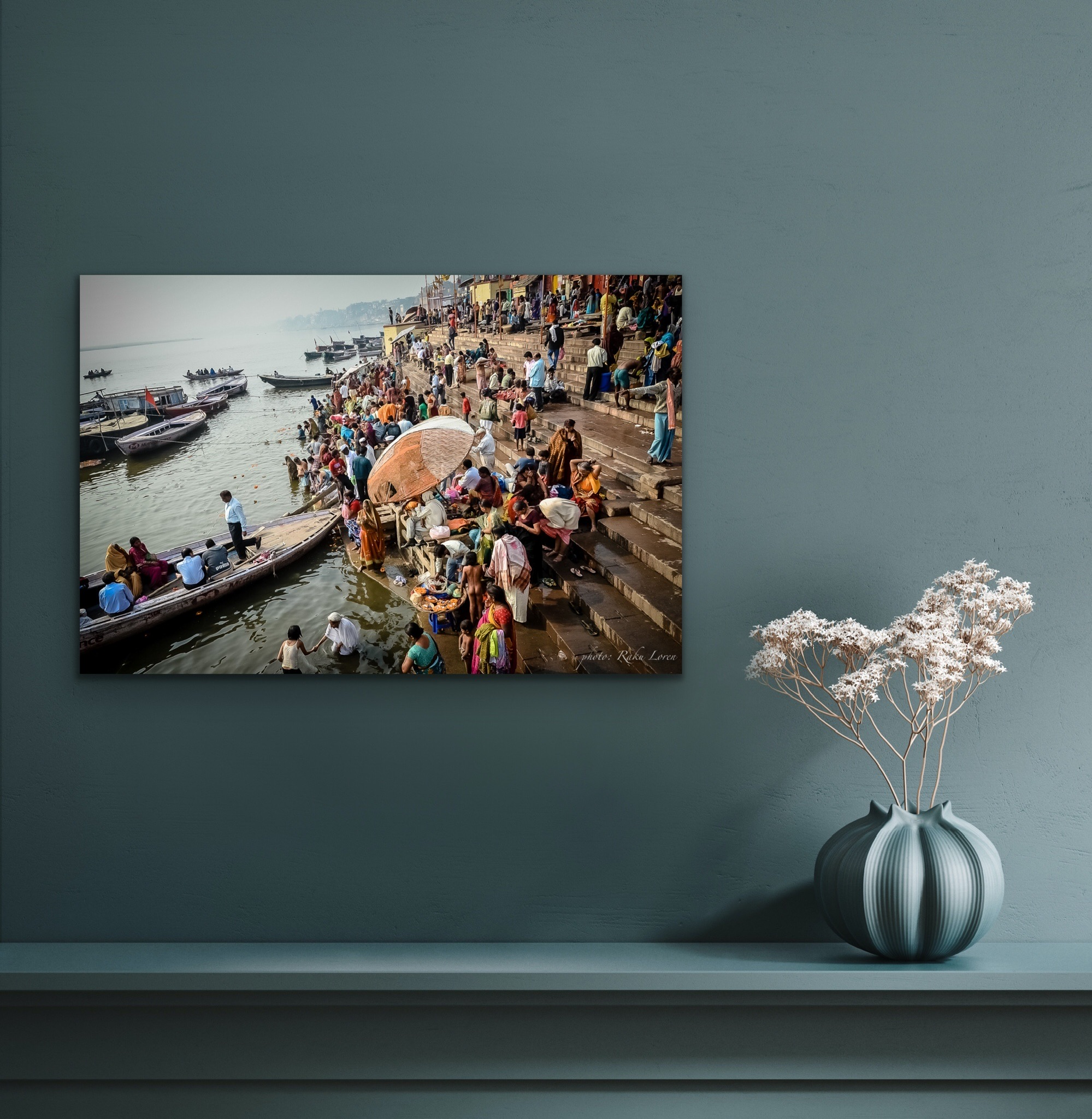 Ganges Riverside Canvas Art