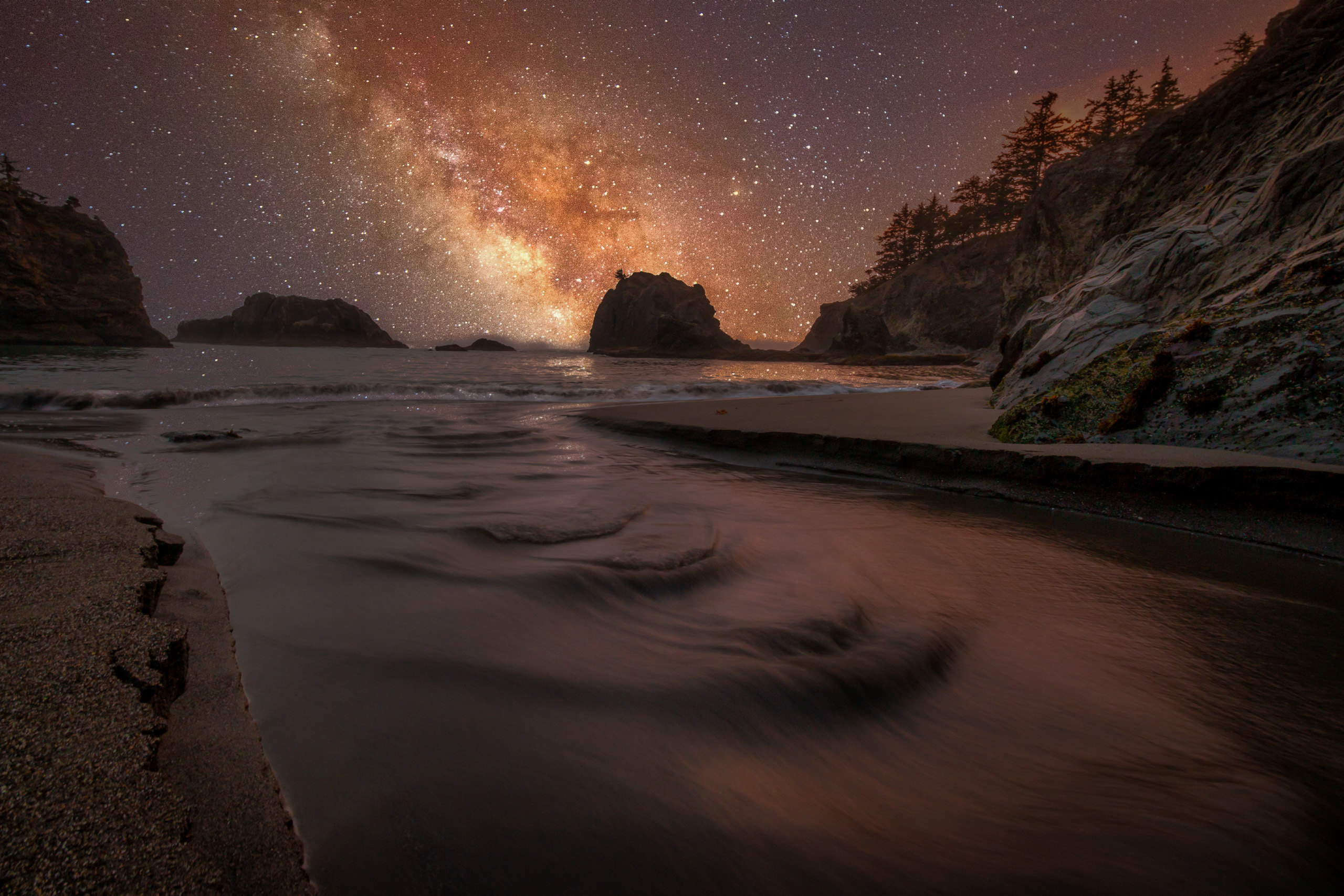 Milky Way Coastal Night Print