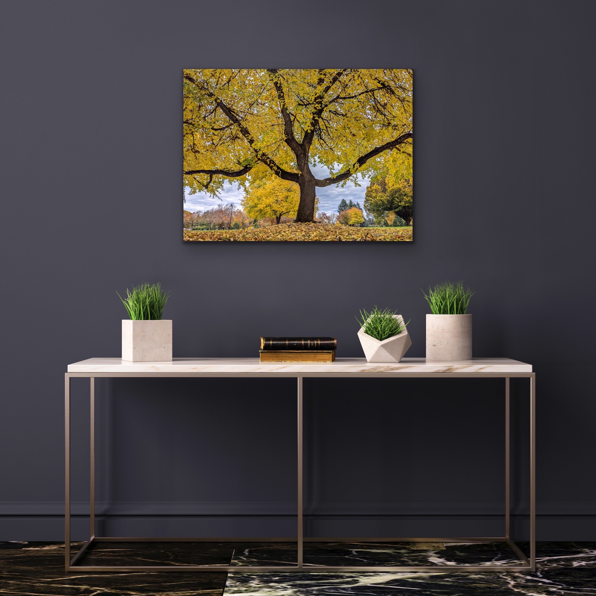 Golden Autumn Tree Wall Art